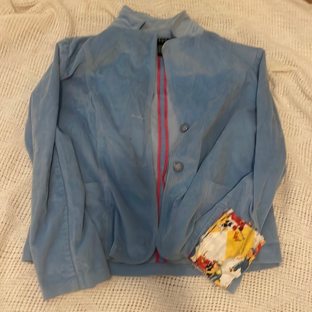R.Q.T blue velvet jacket